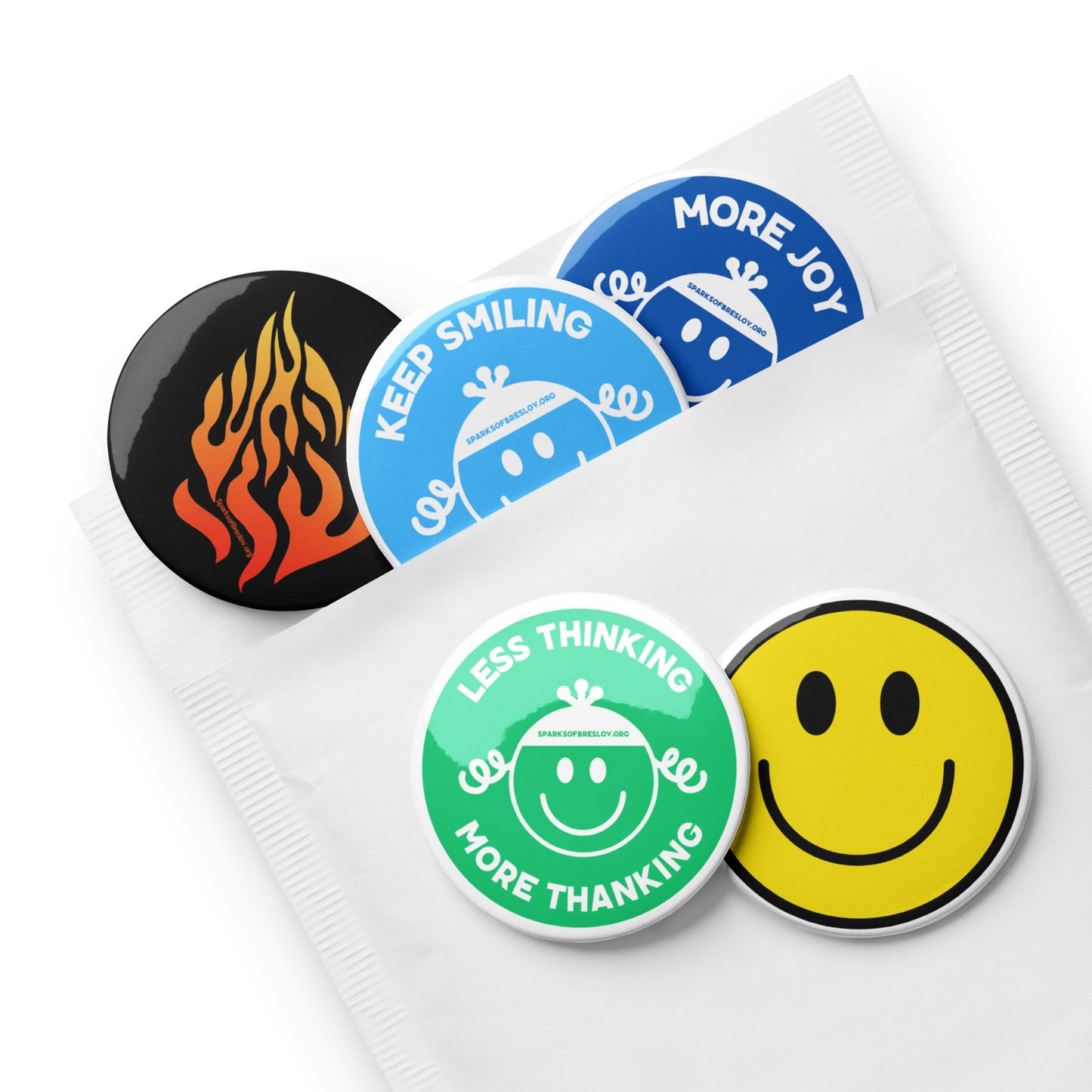 Set of Breslov Pin Buttons