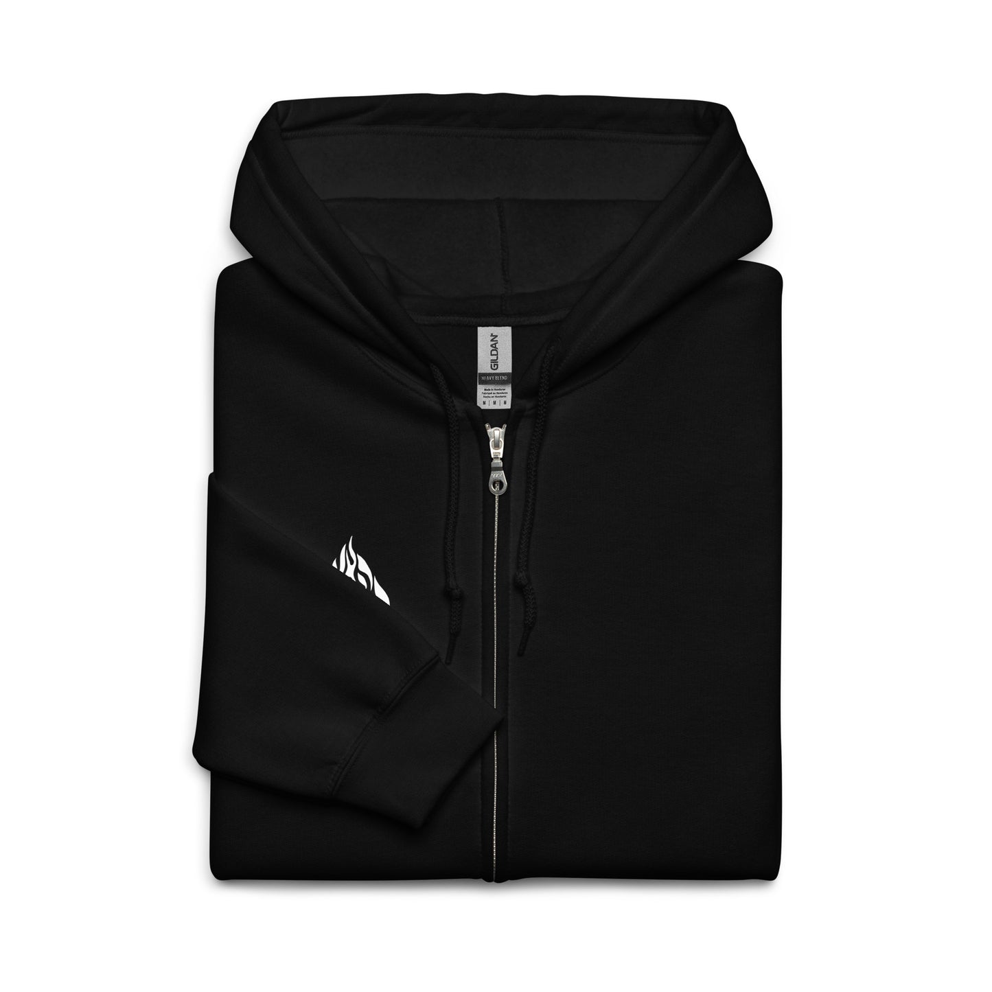 Breslov Zip Hoodie w/ White Aish Sheli Design