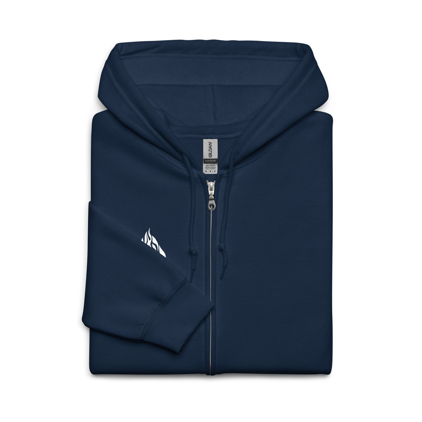 Breslov Zip Hoodie w/ White Aish Sheli Design