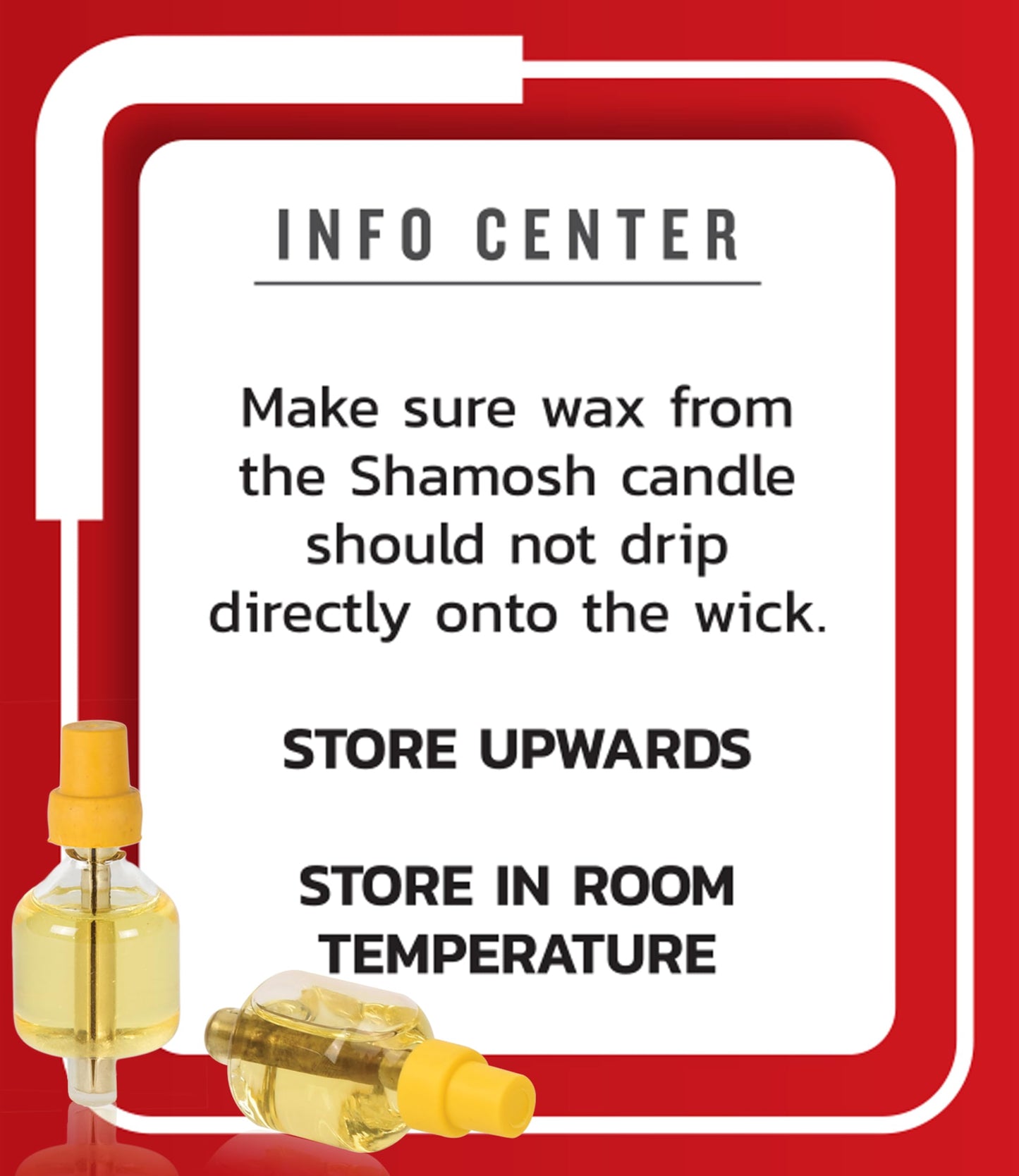 Filled Menorah Oil Cup Candles, Hanukkah Ohr Lights, 100% Olive Oil with Cotton Wick in Glass Cups