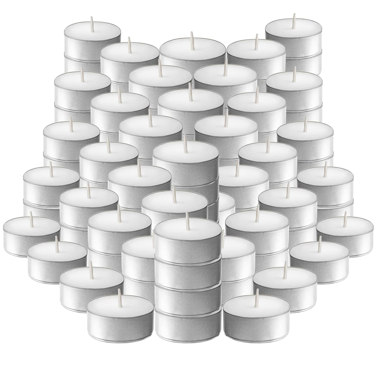 Tea Light Candles – Set of 100 Unscented Tea Lights – Burns Aprx. 3.5 Hour