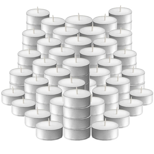 Tea Light Candles – Set of 100 Unscented Tea Lights – Burns Aprx. 3.5 Hour