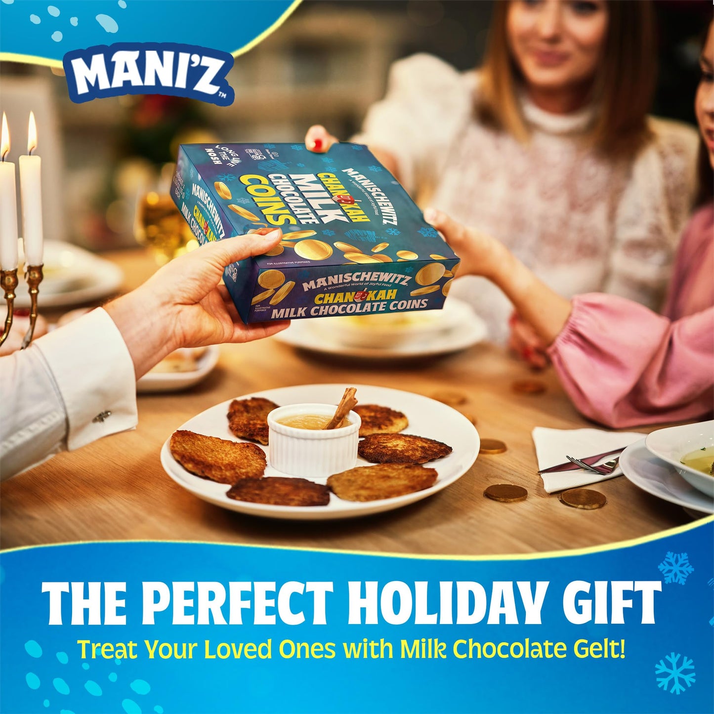Manischewitz Milk Chocolate Gold Coins, Hanukkah Gelt (24 Mesh Bags) Individually Wrapped Perfect for Chanukah | St. Patrick’s Day Chocolate | Gluten Free | Kosher (Cholov Yisroel) | For Holidays | Assorted Sizes